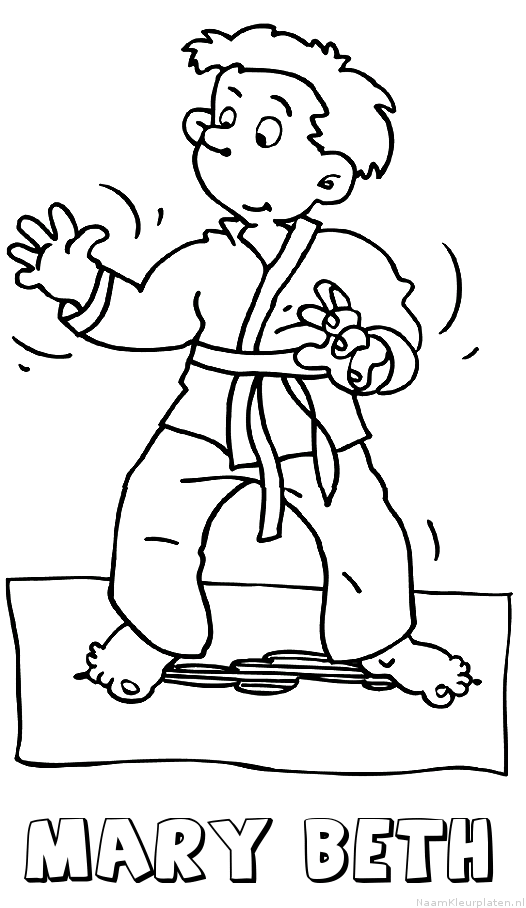 Mary beth judo kleurplaat